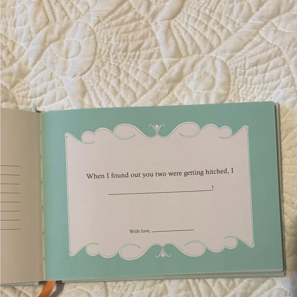 NWT bridal shower wedding shower guest advice book